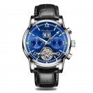 Leather BU SL_2021  Luxury Men Mechanical Wristwatch Genuine Leather Automatic Clock  Sports Chronog