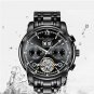 White Gold_2021 Luxury Men Mechanical Wristwatch Genuine Leather Automatic Clock Sports Chronograp