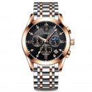 820-RG Silver_2021 Men Watch Luxury  Sport Business Rose Gold Watches Mens Waterproof Quartz Clock W