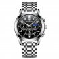 Black Silver_2021 Men Watch Luxury  Sport Business Rose Gold Watches Mens Waterproof Quartz Clock Wa