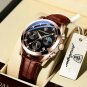 806 RG BK L_Men Watch Sport Chronograph Date Quartz Wristwatch Top Swiss Brand Luxury Waterproof Lum