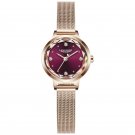 Wine Red_LANGLISHI Simple Women Watches Top Luxury Rose Gold Quartz Wrist Watch Ladies Waterproof Cl
