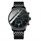 632 Blue S_Swiss Brand  Men Watch Sport Chronograph Waterproof Luminous Date Wristwatch Ultra Thin M
