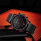 632 Red Mesh_Swiss Brand  Men Watch Sport Chronograph Waterproof Luminous Date Wristwatch Ultra Thin