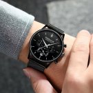 632 White Mesh_Swiss Brand  Men Watch Sport Chronograph Waterproof Luminous Date Wristwatch Ultra Th