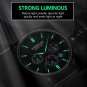 632 White Mesh_Swiss Brand Men Watch Sport Chronograph Waterproof Luminous Date Wristwatch Ultra Th