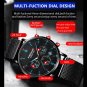 632 White Mesh_Swiss Brand Men Watch Sport Chronograph Waterproof Luminous Date Wristwatch Ultra Th