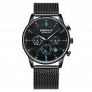 635 Blue Mesh_Swiss Brand  Men Watch Sport Chronograph Waterproof Luminous Date Wristwatch Ultra Thi