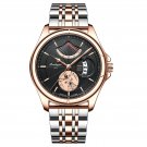 Rose Gold Black_Men Watch Stainless Stain Steel Quartz Men's Wristwatch Swiss Brand Luxury Business 