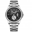 Silver Black_Men Watch Stainless Stain Steel Quartz Men's Wristwatch Swiss Brand Luxury Business Wat