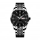 836 BK BK  S_Men Watch  Luxury Waterproof Luminous Men Stainless Quartz Wristwatch Sport Man Watch D