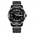 Black Black_Men Watch Business Stainless Stain Quartz Men's Wristwatch  Luxury Waterproof Luminous D