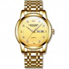 Gold Gold_Men Watch Business Stainless Stain Quartz Men's Wristwatch  Luxury Waterproof Luminous Dat