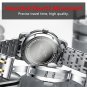Gold White_Men Watch Business Stainless Stain Quartz Men's Wristwatch Luxury Waterproof Luminous Da
