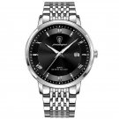 Silver Black_PPEDAGAR Men Watches 2022  Luxury Quarzt Watch Waterproof Luminous Stainless Steel Busi