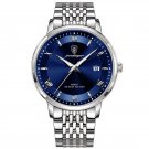 Silver Blue_PPEDAGAR Men Watches 2022  Luxury Quarzt Watch Waterproof Luminous Stainless Steel Busin