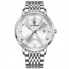 Silver White_PPEDAGAR Men Watches 2022  Luxury Quarzt Watch Waterproof Luminous Stainless Steel Busi