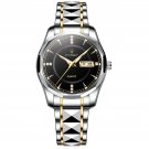 980 GD BK S_Men's Watches Stainless Steel Top Luxury Waterproof Luminous Quartz Wristwatches Push Bu