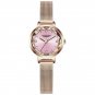 Pink_Japan Quartz Movement High Quality LANGLISHI Women Stainless Steel Mesh Rose Gold Waterproof La