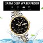 Gold Blue_Men Watch Business Quartz Watches Top Swiss Brand Luxury Waterproof Luminous Stainless Sta