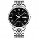 Silver Black_Men Watch Business Quartz Watches Top Swiss Brand Luxury Waterproof Luminous Stainless 