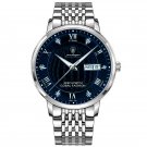 Silver Blue_Men Watch Business Quartz Watches Top Swiss Brand Luxury Waterproof Luminous Stainless S