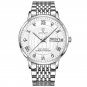 Silver White_Men Watch Business Quartz Watches Top Swiss Brand Luxury Waterproof Luminous Stainless 