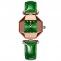 Green_Women Watch Leather Quartz Watches Waterproof Rose Gold Top Swiss Brand Luxury Ladies Wristwat