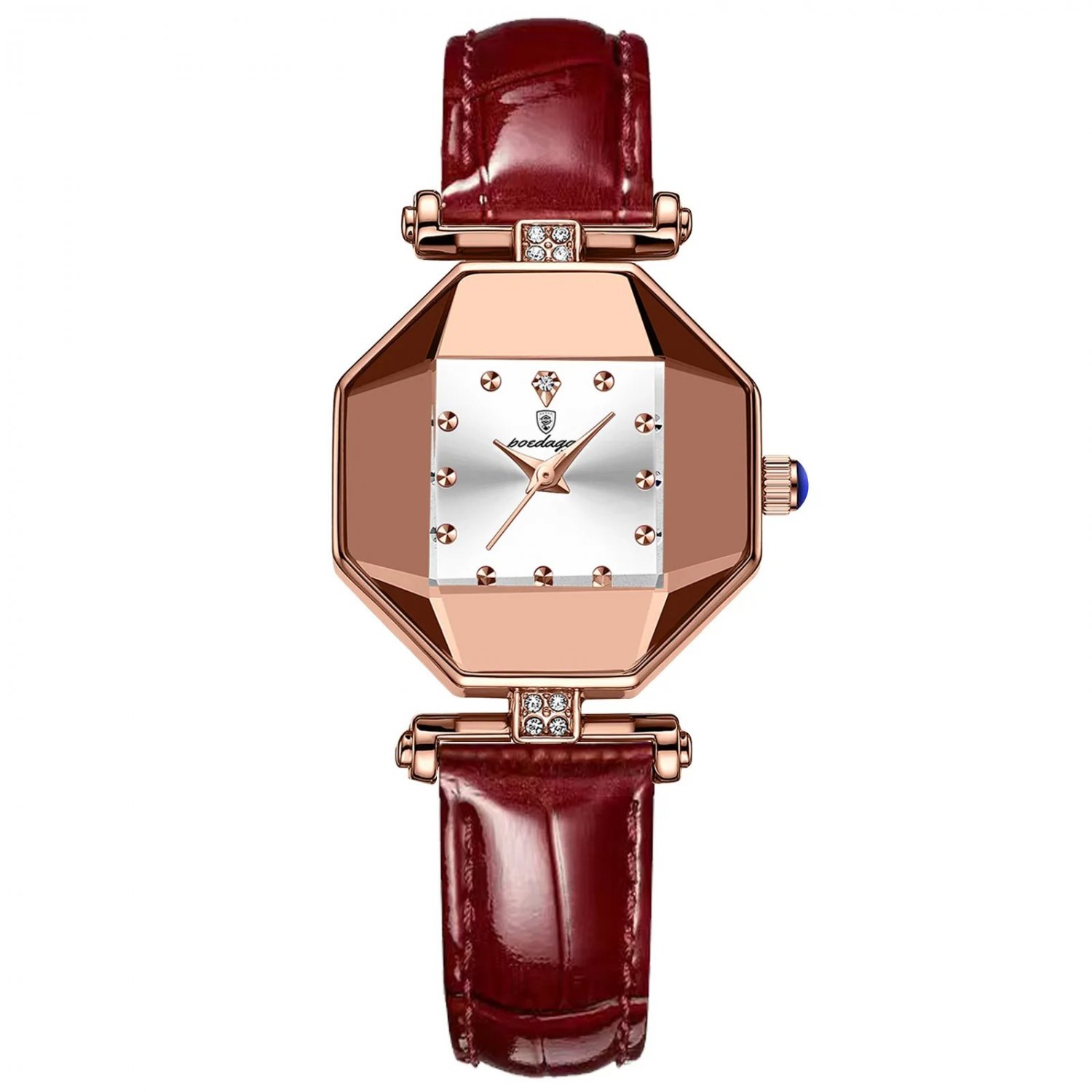 White_Women Watch Leather Quartz Watches Waterproof Rose Gold Top Swiss Brand Luxury Ladies Wristwat