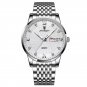 827 SL WH S_Men Watch Stainless Stainless  Luxury Men's Wristwatch Waterproof Luminous Business Quaz