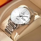 832 SL WH S_Men Watch Stainless Stainless  Luxury Men's Wristwatch Waterproof Luminous Business Quaz