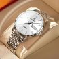 832 SL WH S_Men Watch Stainless Stainless  Luxury Men's Wristwatch Waterproof Luminous Business Quaz