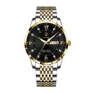 836 GD BK S_Men Watch Stainless Stainless  Luxury Men's Wristwatch Waterproof Luminous Business Quaz