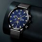 Mesh Silver White_Mens es Luxury Stainless Steel Mesh Belt Quartz Wrist  Luminous Clock Men Business