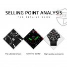 Leather  Gold Black_Luxury Men's es for Men Sports Stainless Steel Mesh belt Quartz Wrist Calendar L