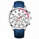 Leather Black Black_Luxury Men's es for Men Sports Stainless Steel Mesh belt Quartz Wrist Calendar L