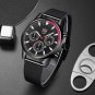 Mesh Black Black_Luxury Men's es for Men Sports Stainless Steel Mesh belt Quartz Wrist Calendar Lumi
