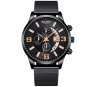 Mesh Black Gold_Mens Luxury es Stainless Steel Mesh Belt Quartz Wrist  Men Business Calendar Luminou