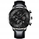 Leather Black Black_Mens es Luxury Men Business Stainless Steel Mesh Belt Quartz Wrist  for Man Leis