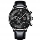 Leather Black Silver_Mens es Luxury Men Business Stainless Steel Mesh Belt Quartz Wrist  for Man Lei