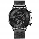 Mesh Black Black_Mens es Luxury Men Business Stainless Steel Mesh Belt Quartz Wrist  for Man Leisure