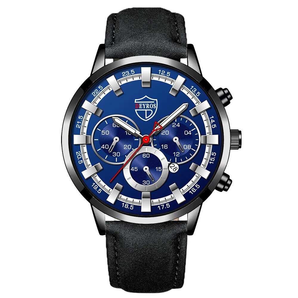 Leather Black Silver_2022   Mens es Men Business Stainless Steel Mesh Belt Quartz Wrist  Man Sports 