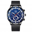Mesh Black Silver_2022   Mens es Men Business Stainless Steel Mesh Belt Quartz Wrist  Man Sports Cas