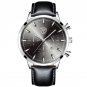 Leather Silver Black_Luxury Men's es Stainless Steel Mesh Belt Quartz Leather  Calendar Luminous Mal
