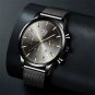 Mesh Blue Gold_Luxury Men's es Stainless Steel Mesh Belt Quartz Leather Calendar Luminous Male Cloc
