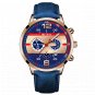 Leather Rose Blue_Mens es Calendar  Men Busines Stainless Steel Mesh Belt Quartz Wrist Male Leather 