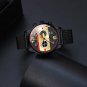 Mesh Black Black_Mens es Calendar Men Busines Stainless Steel Mesh Belt Quartz Wrist Male Leather C