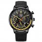 Leather Black Gold_Men's es Luxury Man Sports Stainless Steel Mesh belt Quartz Wrist  for Men Busine