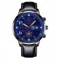 Leather Black Blue_2022 men's sports es men luxury stainless steel quartz es luminous clock man busi