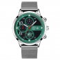 Mesh Silver Black_2022 men's sports es men luxury stainless steel quartz es luminous clock man busin